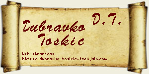 Dubravko Toskić vizit kartica